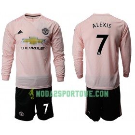 Koszulka Manchester United ALEXIS 7 Dziecięcy Wyjazdowe Stroje Piłkarskie 2018/19 Długi Rękaw